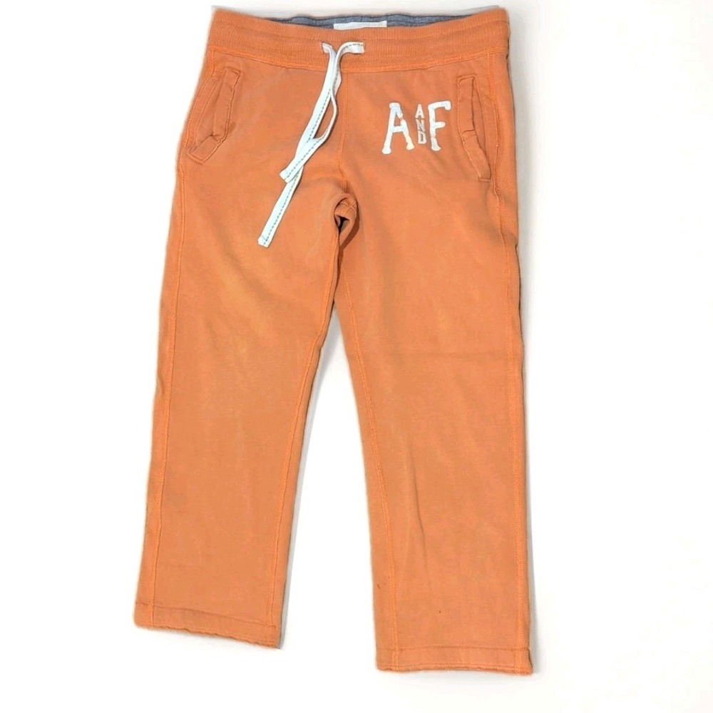 Y2K McBling Abercrombie & Fitch Orange Open Hem Sweatpants Lounge Medium